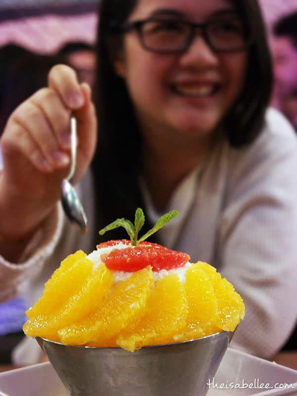 K Fry milk bingsu with orange